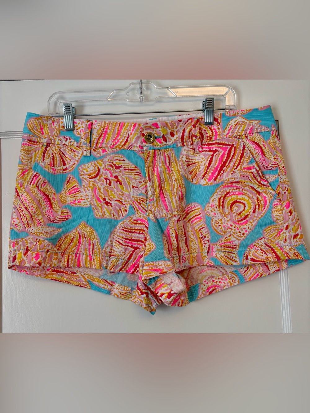 Lilly Pulitzer The Walsh Short Breakwater Blue Tini Bikini Fish Size 12